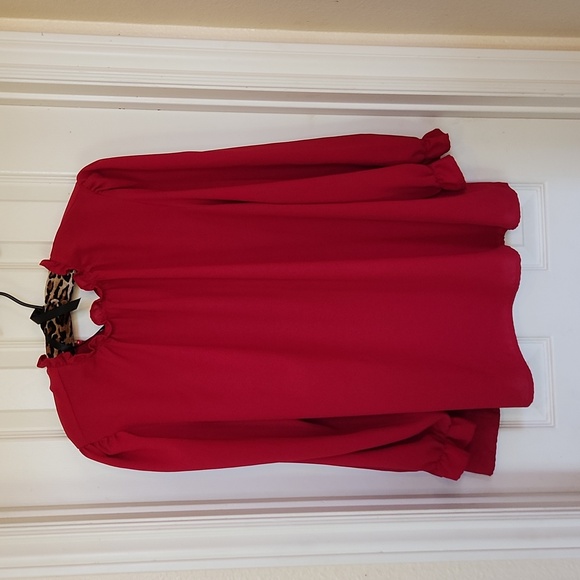 Women Long Sleeve Work/Casual Top Ruffle Mock Neck Blouse Shirt - Picture 4 of 5